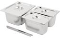 Vogue SA244 RVS Gastronorm Bakken Set 1/2 en 2x 1/4 met Deksels