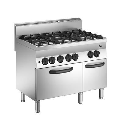 Gastro-Inox 650 Hp Gasfornuis 4 Branders, Gasoven, 120cm, Gastro-Inox 160.007 1