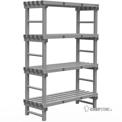 308.251 REA Grey Eurostelling 4 schappen 1200(l)x500(d)x1750(h)mm