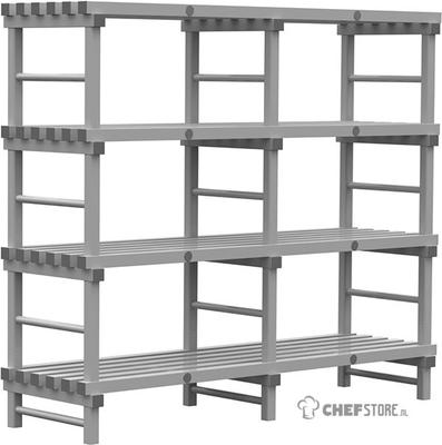 308.264 REA Grey Eurostelling 4 schappen 1800(l)x600(d)x1750(h)mm