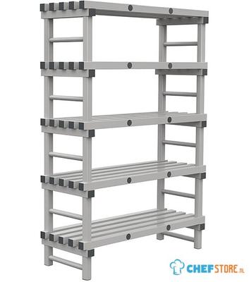 308.280 REA Grey Eurostelling 5 schappen 1000(l)x500(d)x1850(h)mm