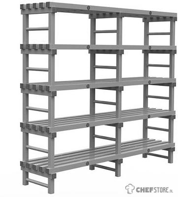 308.285 REA Grey Eurostelling 5 schappen 2000(l)x500(d)x1850(h)mm