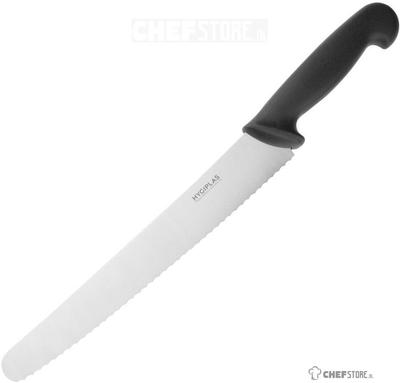 Hygiplas gekarteld bakkersmes 25,5cm zwart | CF895