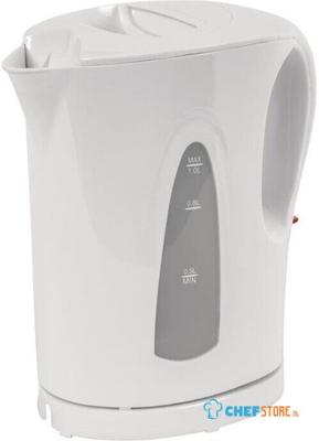 Waterkoker Hotel, RVS Spiraal, 1 Liter, Wit, 1 kW, Caterlite CK186