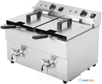 Buffalo Dubbele Inductiefriteuse 2x 3000w, Buffalo CT012