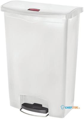 Rubbermaid Slim Jim Front Step pedaalemmer 90ltr wit - CW594