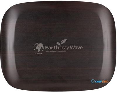 Roltex Wave dienblad donker houtnerf 46x36cm | DS030