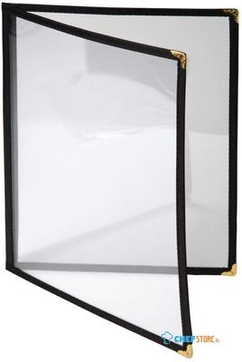 Olympia menuhouder A4 zwart 4 bladzijden | E293