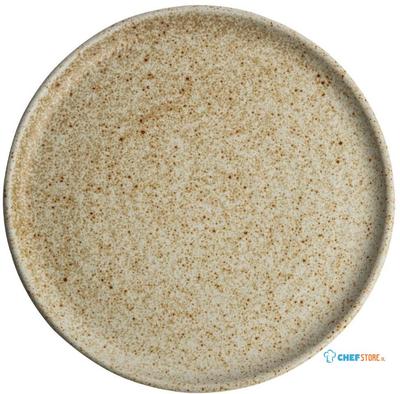 Olympia Canvas ronde borden met smalle rand crème 26,5cm | FA338