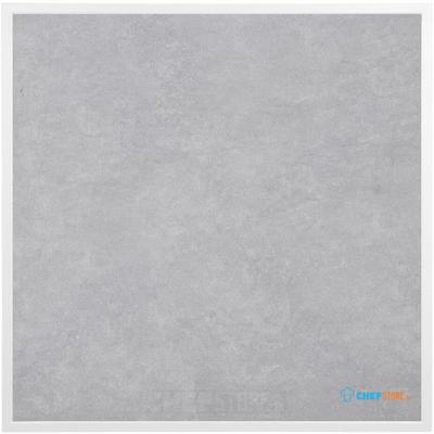 Bolero Tafelblad van Gehard Glas met Lichtgrijs Steeneffect en Witte Rand 700 mm voor Buiten - FU514