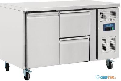 Gekoelde werkbank | 1 deur | 2 laden | 1/1GN | Geforceerd | Polar GD873