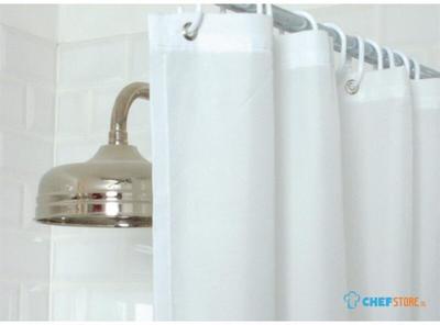 Mitre Essentials Douchegordijn 180 X 180cm Wit - Mitre Essentials GT798