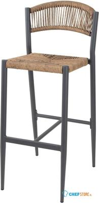 Bolero Eden PE Gevlochten Rattan Outdoor Barkrukken Naturel (2stuks) - HZ594