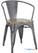Bolero HZ805 Bistro Curve Armstoelen met Houten Zitting Donkergrijs (4 stuks)