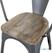 Bolero HZ805 Bistro Curve Armstoelen met Houten Zitting Donkergrijs (4 stuks) 4