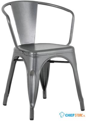 Bolero HZ807 Bistro Curve Armstoelen Donkergrijs (4 stuks)