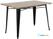 Bolero HZ810 Bistro Eettafel met Mangohouten Lattenblad en Zwarte Poot 1200mm