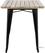 Bolero HZ810 Bistro Eettafel met Mangohouten Lattenblad en Zwarte Poot 1200mm 6