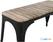 Bolero HZ816 Bistro Bank met Latten van Mangohout Zwart 850 mm (2 stuks) 3