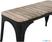 Bolero HZ816 Bistro Bank met Latten van Mangohout Zwart 850 mm (2 stuks) 8
