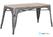 Bolero HZ817 Bistro Bank met Mangohouten Latten en Donkergrijze Poten 850mm (2 stuks)
