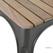 Bolero HZ817 Bistro Bank met Mangohouten Latten en Donkergrijze Poten 850mm (2 stuks) 8
