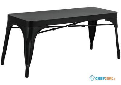 Bolero JA328 Bistro Metalen Bank Zwart 1000mm (2 stuks)