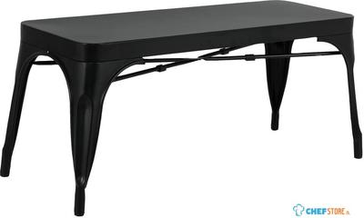 Bolero JA328 Bistro Metalen Bank Zwart 1000mm (2 stuks)
