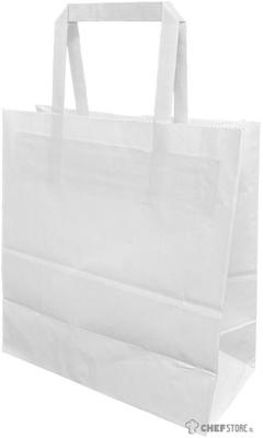 Fiesta Recyclable JA347 Fiesta recyclebare platte witte papieren zakken (medium, 250 stuks)