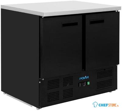 Polar PG022 G-Series Dubbele Deur Koelwerkbank Zwart 257L