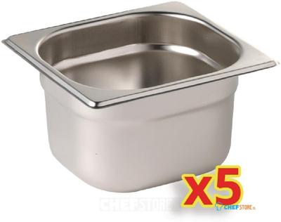 Vogue set GN 1/6 bakken (5 stuks)