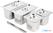 Vogue SA249 RVS Gastronorm Bakken Set 2x 1/3 2x 1/6 met Deksels