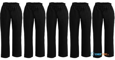 Whites Chefs Clothing SA824 Whites Vegas Chef Broek Polykatoen Zwart S (5 stuks)