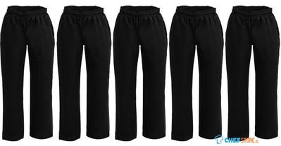 Whites Chefs Clothing SA826 Whites Vegas Chef Broeken Polykatoen Zwart L (5 stuks)