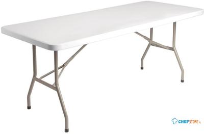 Bolero rechthoekige inklapbare tafel grijs 1,83m | U579