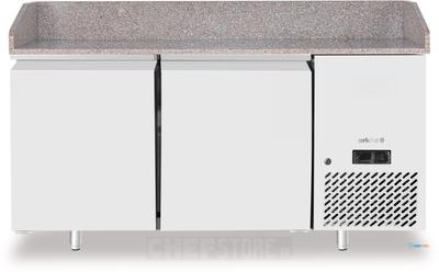 Arktic 220245 Pizzakoelwerkbank met granieten werkblad, 2-deurs, , 250L, graniet, 230V/250W, 1510x800x(H)875mm