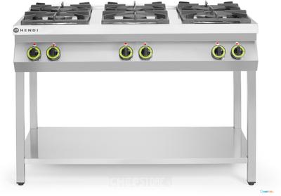 Hendi Gasfornuis Kitchen Line 6 pits, met ombouw | 226094