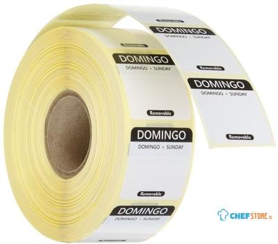 HENDI 850862 Voedselveiligheid dagstickers, herbruikbaar, , Zwart, 1000 st., 25x25mm