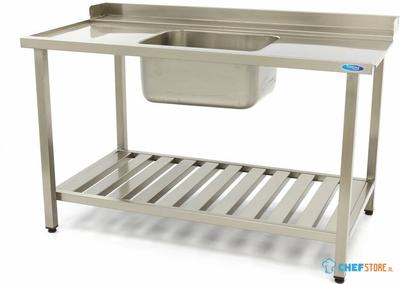 Maxima Spoeltafel - 140 X 75 cm - Aanvoer Vaatwasser Links- Incl. Wasbak en Onderschap - 09201039