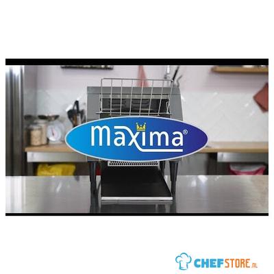 Maxima Doorloop Broodrooster - 300 Sneden/Uur - Aanpasbare Snelheid - incl. Kruimellade - 09300056