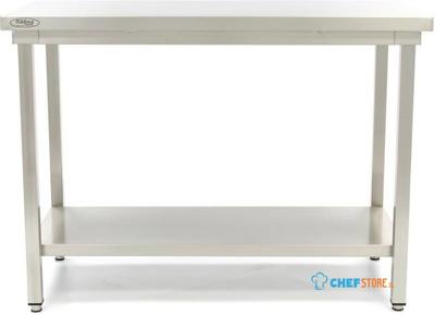 Maxima Werktafel RVS - 140 X 60 cm - Verstelbare Hoogte - met Onderschap - 09300962