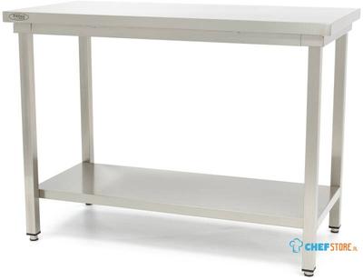 Maxima Werktafel RVS - 180 X 60 cm - Verstelbare Hoogte - met Onderschap - 09300968