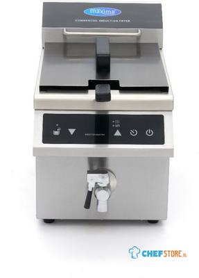 Maxima Frituurpan - 8 L - 1 Mand - Inductie - met Tapkraan - 09371090