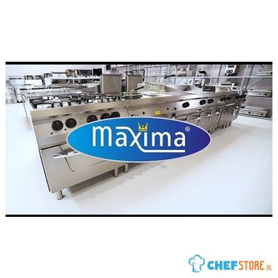 Maxima Heavy Duty Grillplaat - Gegroefd Chroom - Dubbel - 70 cm Diep - Elektrisch - 09395055