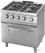 09396113 Heavy Duty Fornuis - 4 Pitten - Dubbel - 70 cm Diep - 37 kW - Gas incl. Oven