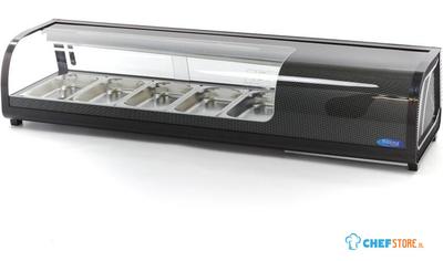Maxima Sushi- en Tapasvitrine - 52 L - 5 X 1/3 GN - Tafelmodel - 09400865