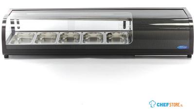 Maxima Sushi- en Tapasvitrine - 52 L - 5 X 1/3 GN - Tafelmodel - 09400865