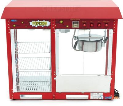 Maxima Popcorn Machine – 150 Gr – met Warmhoudvitrine - 09506006