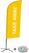 Syna Beach Flag Alu Wind Complete Set Take Away Geel Kruisvoet - BFAW310-CB30-WB-I69