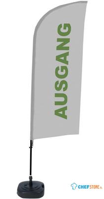 Syna Beach Flag Alu Wind Complete Set Uitgang Grijs Duits - BFAW310-WT21-I104